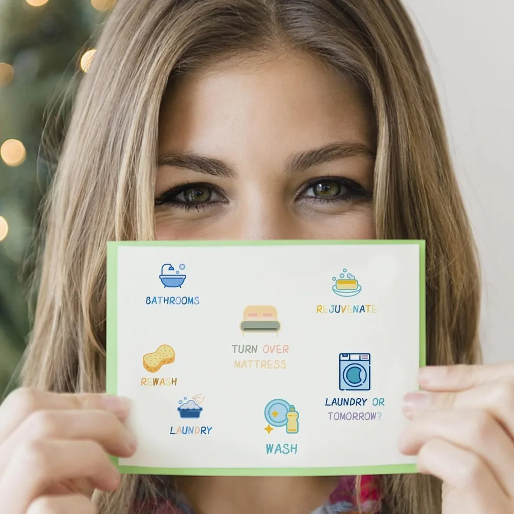 واضح أيقونة Stamps الحياة اليومية الأعمال المنزلية الغسيل الرموز الصغيرة قابلة لإعادة الاستخدام سيليكون المطاط ختم ورقة لصنع بطاقة سكرابوكينغ