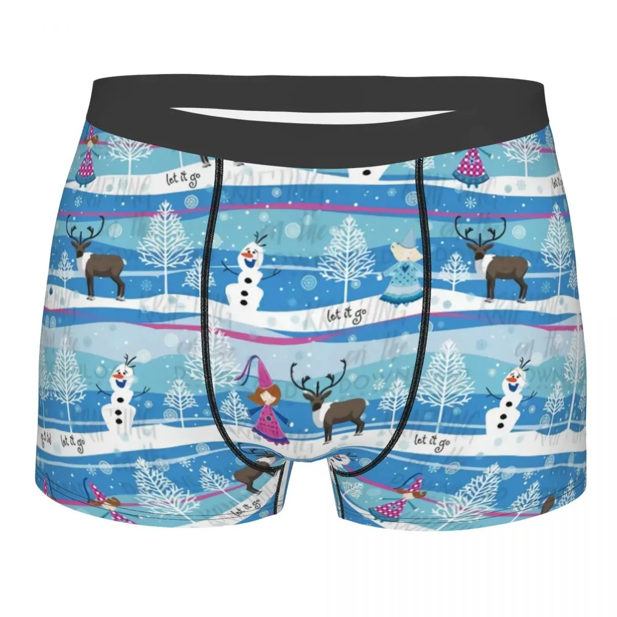 Custom Frozen Olaf Boxers Shorts Men Elsa Anna Briefs Underwear Novelty Underpants