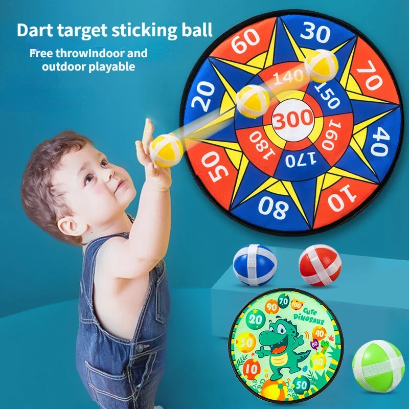 Sticky Ball Dart Board for Kids, Target Throw Ball Dartboard Playset, Indoor Outdoor Parent-Child Interactive Game, Activity Toy