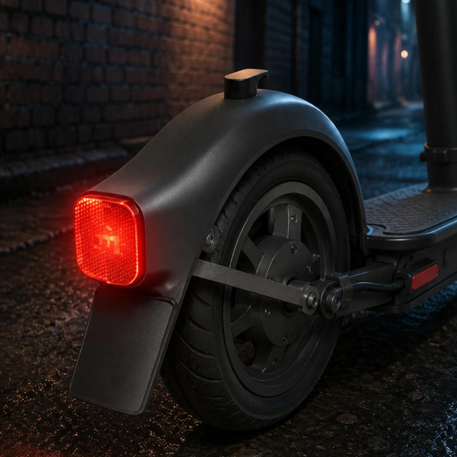 

Rear Mudguard with Tail Light Splash Protection Scooter Mudguard Bracket Kit Scooter Mudguard Set Weather Resistant