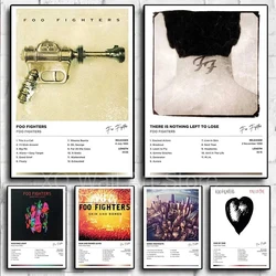 Pop American Rock FF Band Foo Fighters Poster Aesthetic Music Album Cover Released Canvas Print Wall Art Bar Concert Room Decor