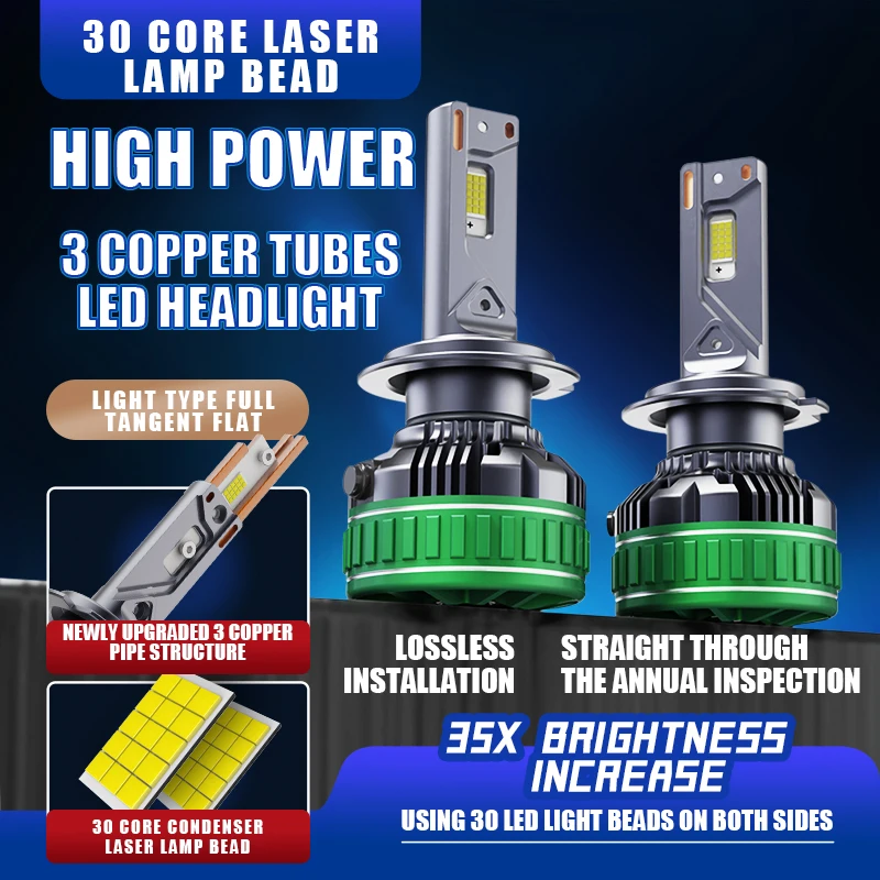 

2pcs LED 220W High power 9005 9006 9012 H1 H3 H4 H7 H11 Combines A powerful Cooling System For Longer Life