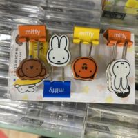 Miffy Document Clip Kawaii Student Test Paper Work Storage Office Cartoon Child Study Supplies Stationery Tool Clamp School Gift
