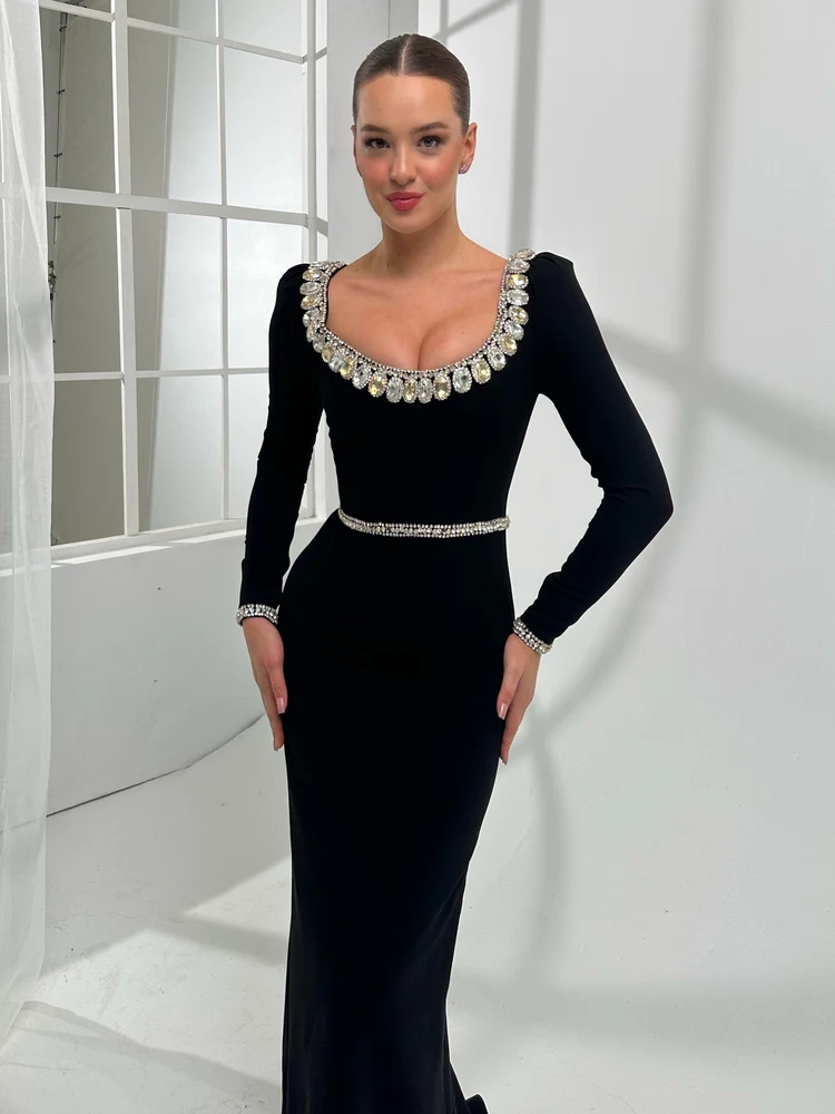 

Эластичное облегающее длинное платье Dr U-Ne Fi с хвостом для вечеринок и свадеб, вечернее платье из полиэстера и спандекса, облегающее платье Dr