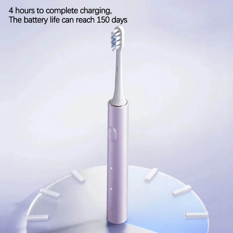 XIAOMI Mijia Cepillo de dientes eléctrico sónico T302 3 colores 4 cabezales IPX8 resistente al agua 360 °   Carga inalámbrica 4 modos Limpieza de dientes