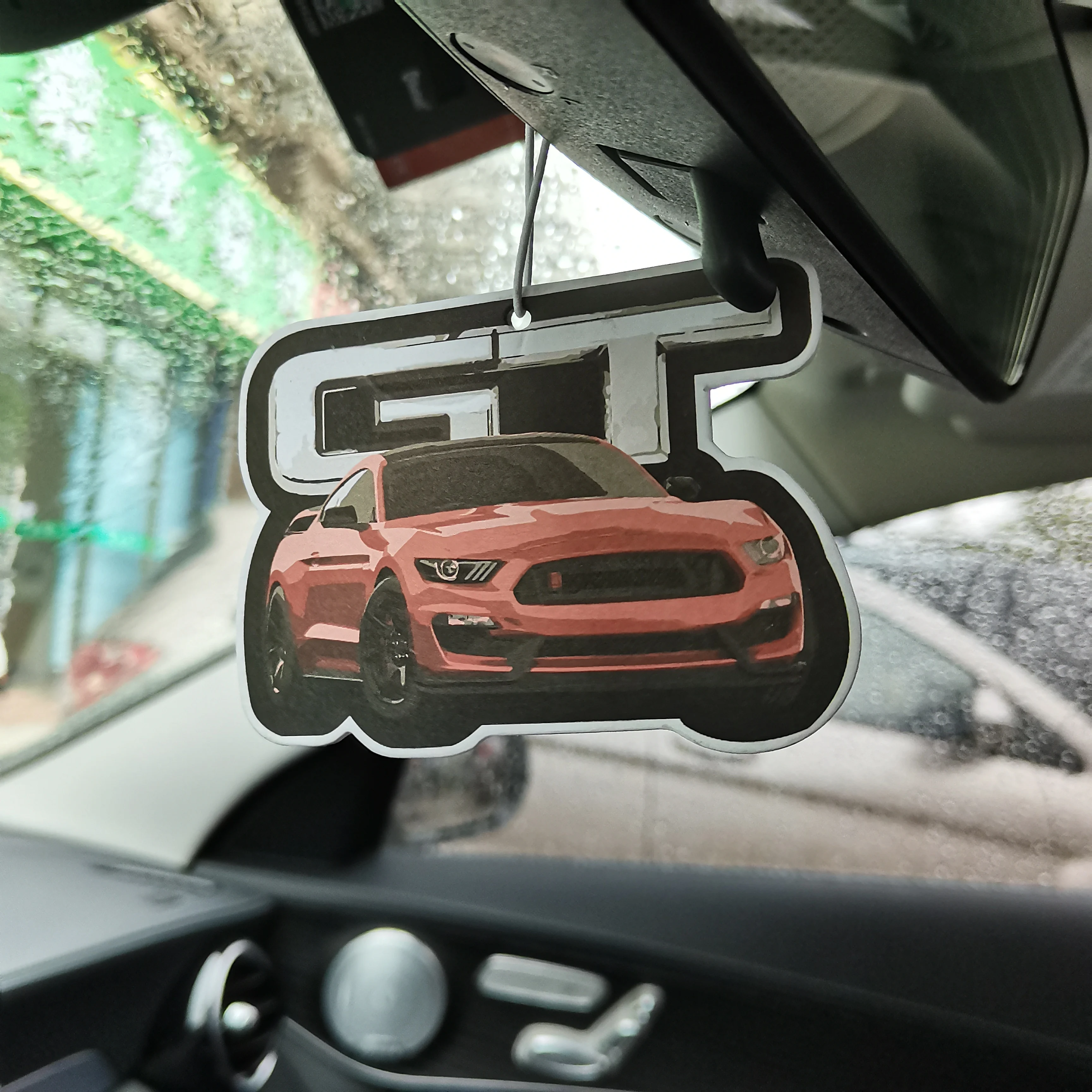 JDM Car Air Freshener Rearview Mirror Hanging Perfume Racing Car Smell Solid Paper For America Muscle Ford Mustang ST RS F150