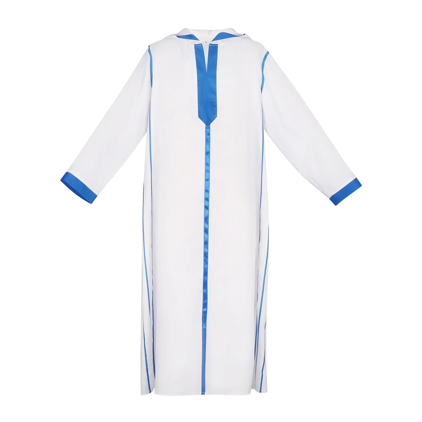 

Arab Long Men Muslim Slim White Hooded Coat Middle East National Costumes Long Robe Halloween Everyday Casual Carnival Party
