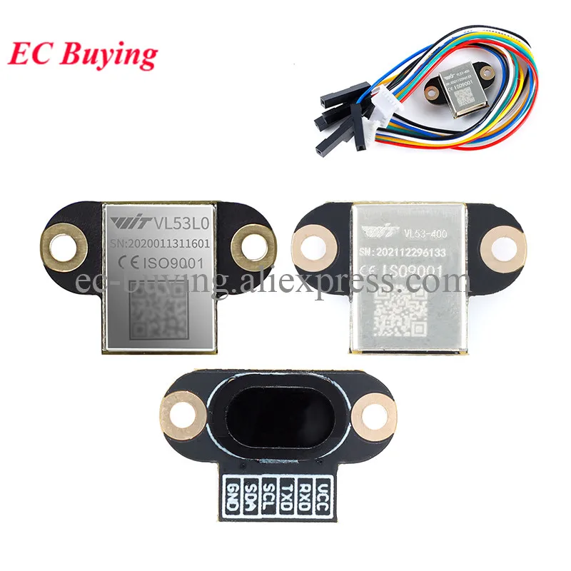 VL53L0 VL53L1 VL53-400 Laser Ranging Sensor Module Distance Module Serial TTL IIC I2C ASCII Output 3-200cm 4-400cm 3.3-5V