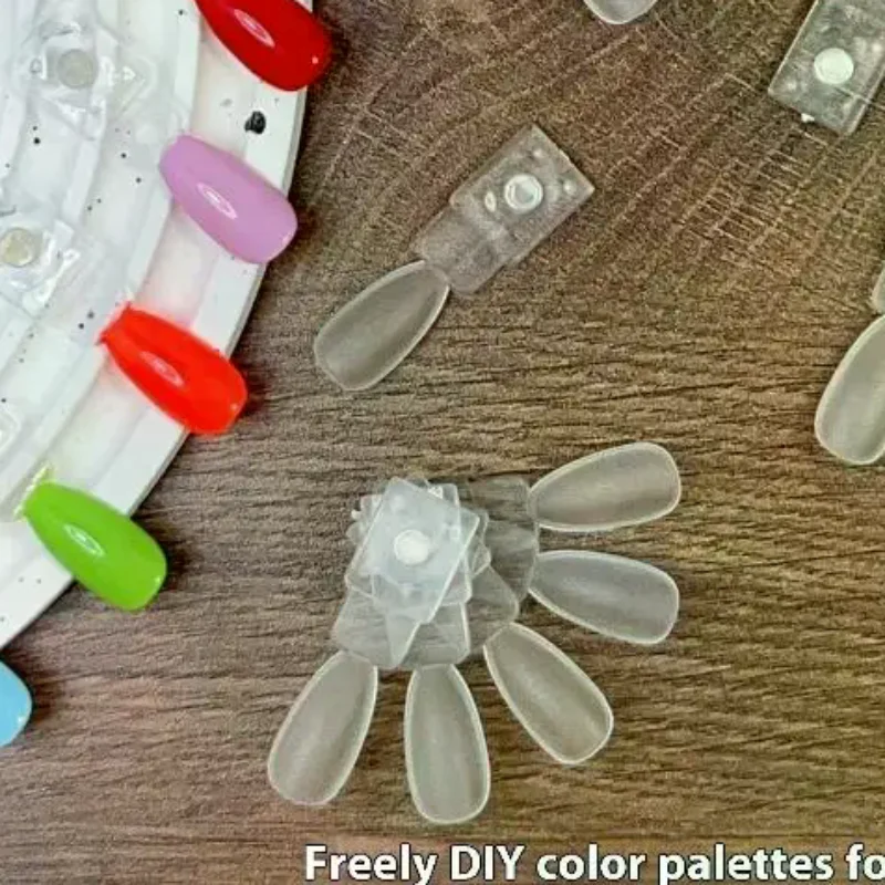 Présentoir magnétique de faux ongles, carte de couleur naturelle claire, support de Gel pour vernis à ongles, Palette de manucure, outil de pratique de la colle des ongles