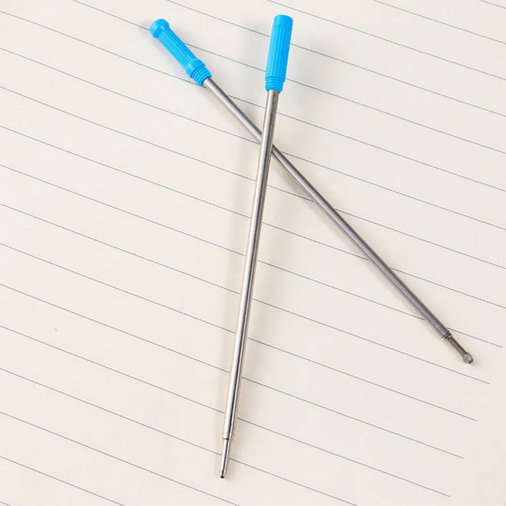 

50 шт. металлических стержней для шариковых ручек с синими чернилами, не протекающие, для письма, для офиса, дома, школы, канцелярских товаров