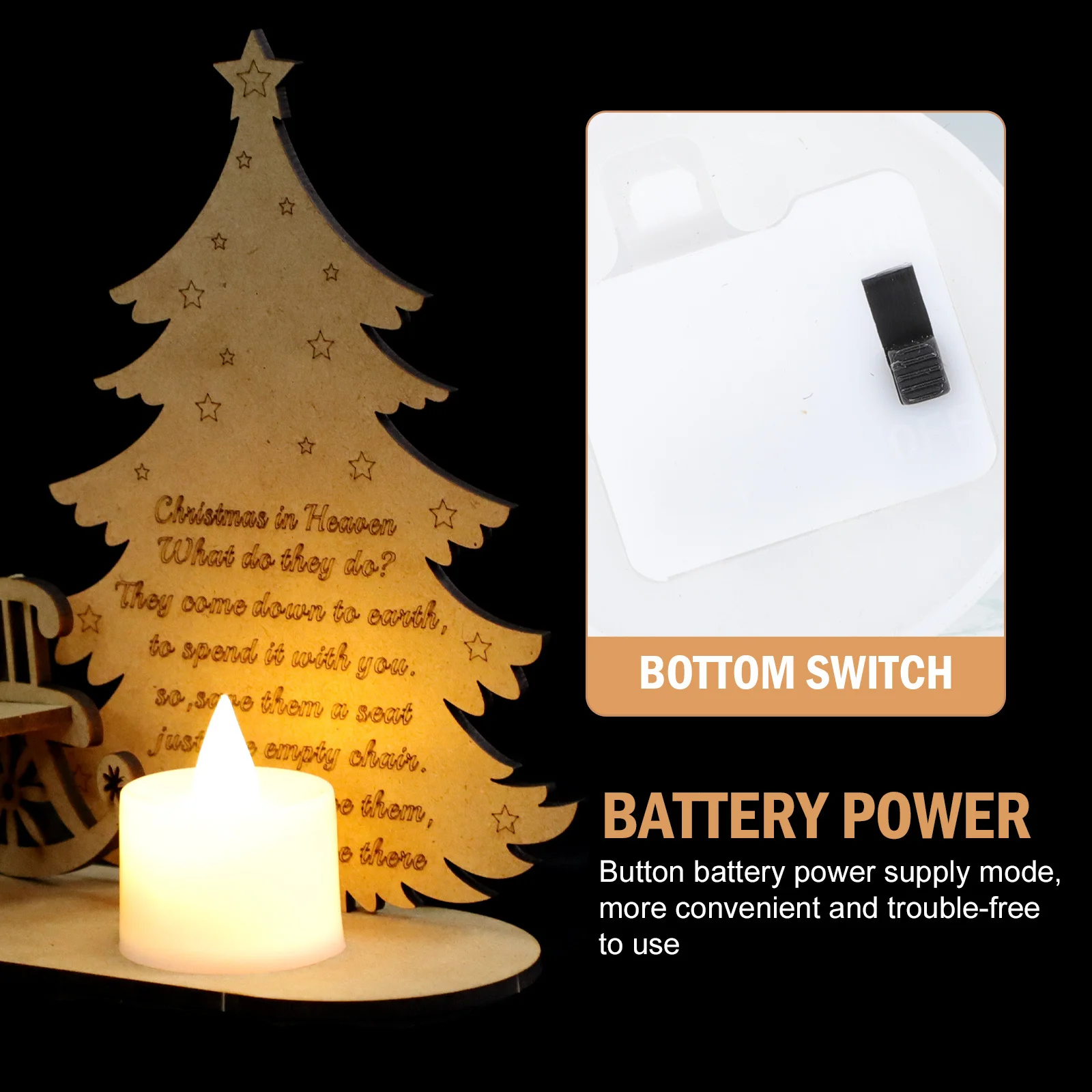 1 шт., рождественские украшения из дерева «сделай сам», изысканный дизайн стула, напишите свои желания, праздничный декор, длительное использование, украшение для помещения