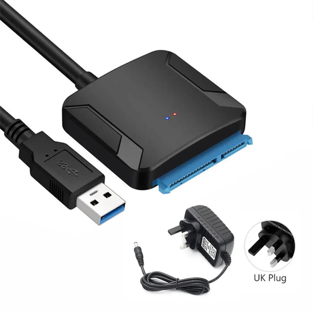 SATA naar USB 3.0 Adapter Kabel voor 3.5/2.5 Inch SSD HDD SATA III Harde Schijf Schijf Converter Ondersteuning UASP met 12V Power Adapter - afbeelding 1