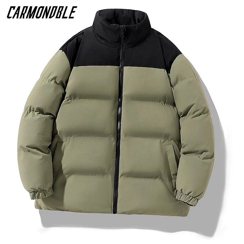 CARMONDBLE New Cycling Mens Jacket Bicycle Splicing Loose Fit Warm Thickened Coat Road Mountain Bike Clothing Ciclismo Invierno