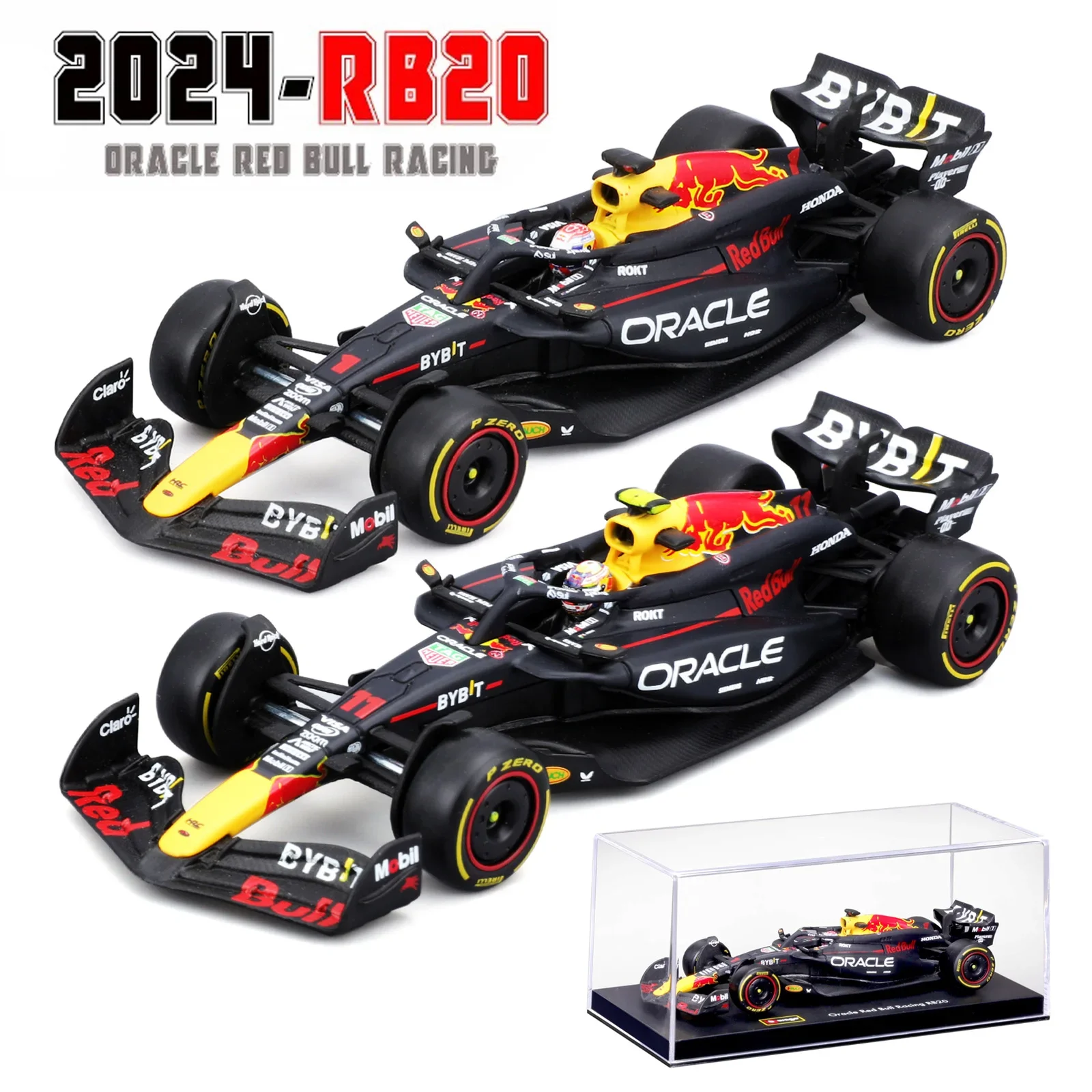 Bburago 1:43 F1 Red Bull Rb20 2024 Hardcover #1 Max Verstappen #11 Perez Alloy Formula 1 Racing Die-Cast Model Gift