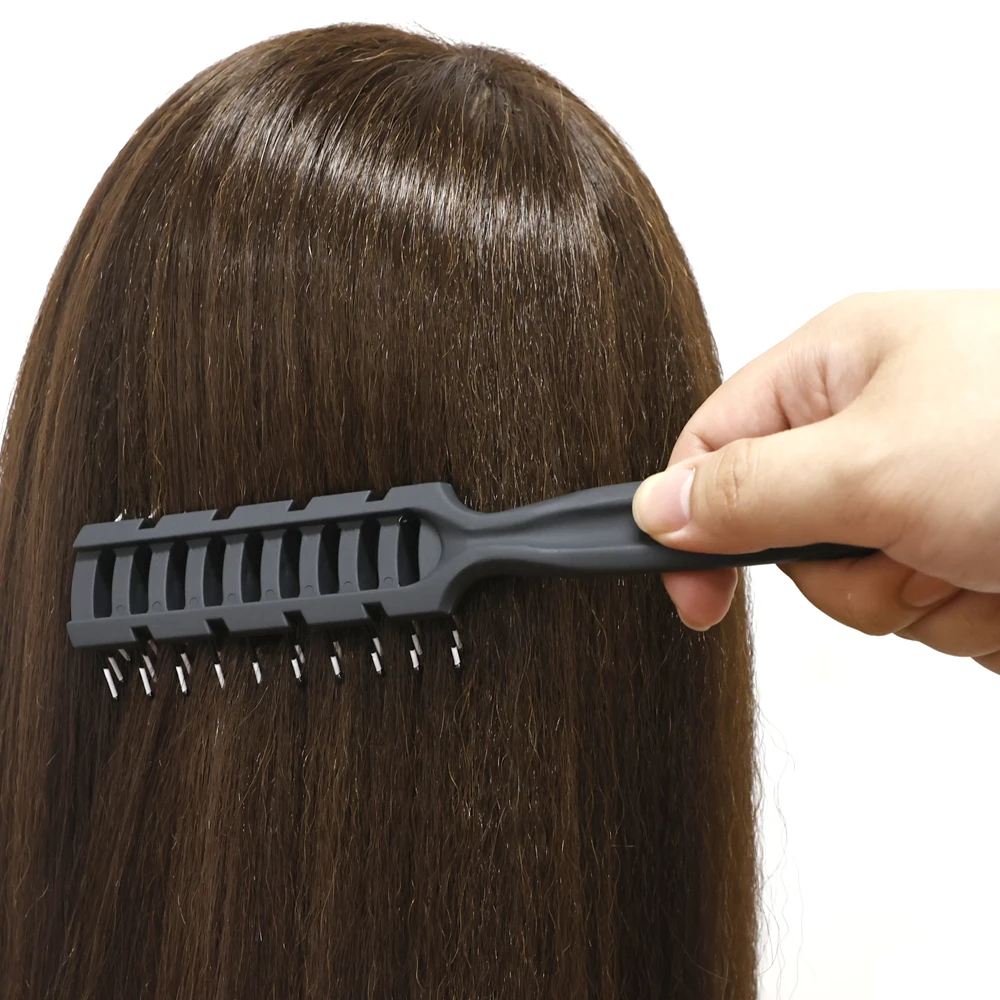 Professioneller Skelettkamm für Barbier - Fischgrätenform Haarbürste zum Haarefärben, Friseurwerkzeug und Barbershop Zubehör – Detail 8