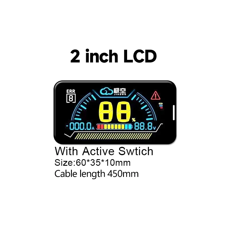 3PCS JIKONG BMS LCD Display 2.0 Inch Lithium Battery Smart Bms Accessories Intelligent Battery Level JIKONG BMS monitor