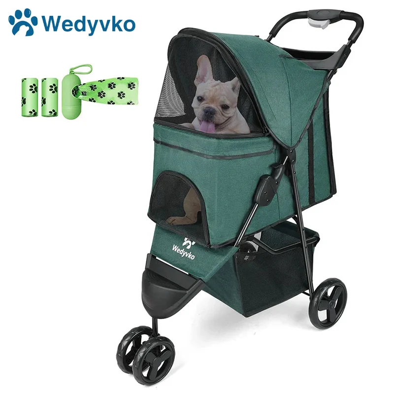 

Portable pet trolleys 3 Wheels Pet Strollers Outdoor Travel Carrier Cat Dog Pet Cart Strollers