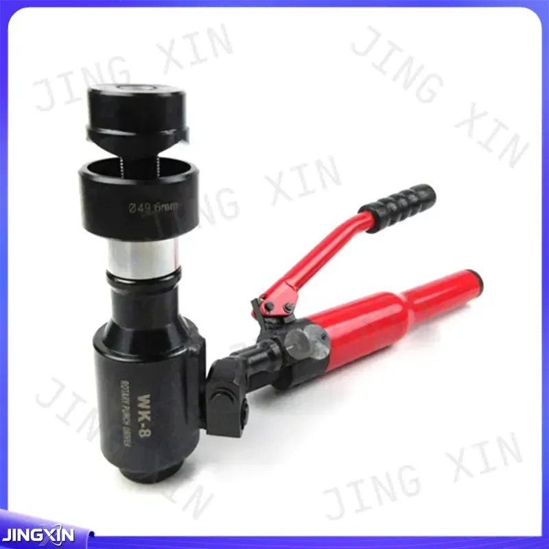 Custom for Manual Hydraulic Hole Puncher Tool Set 6 Dies Φ22 27.5 34.3 43 49 60.8mm Metal Sheet Cable Knockout Kit