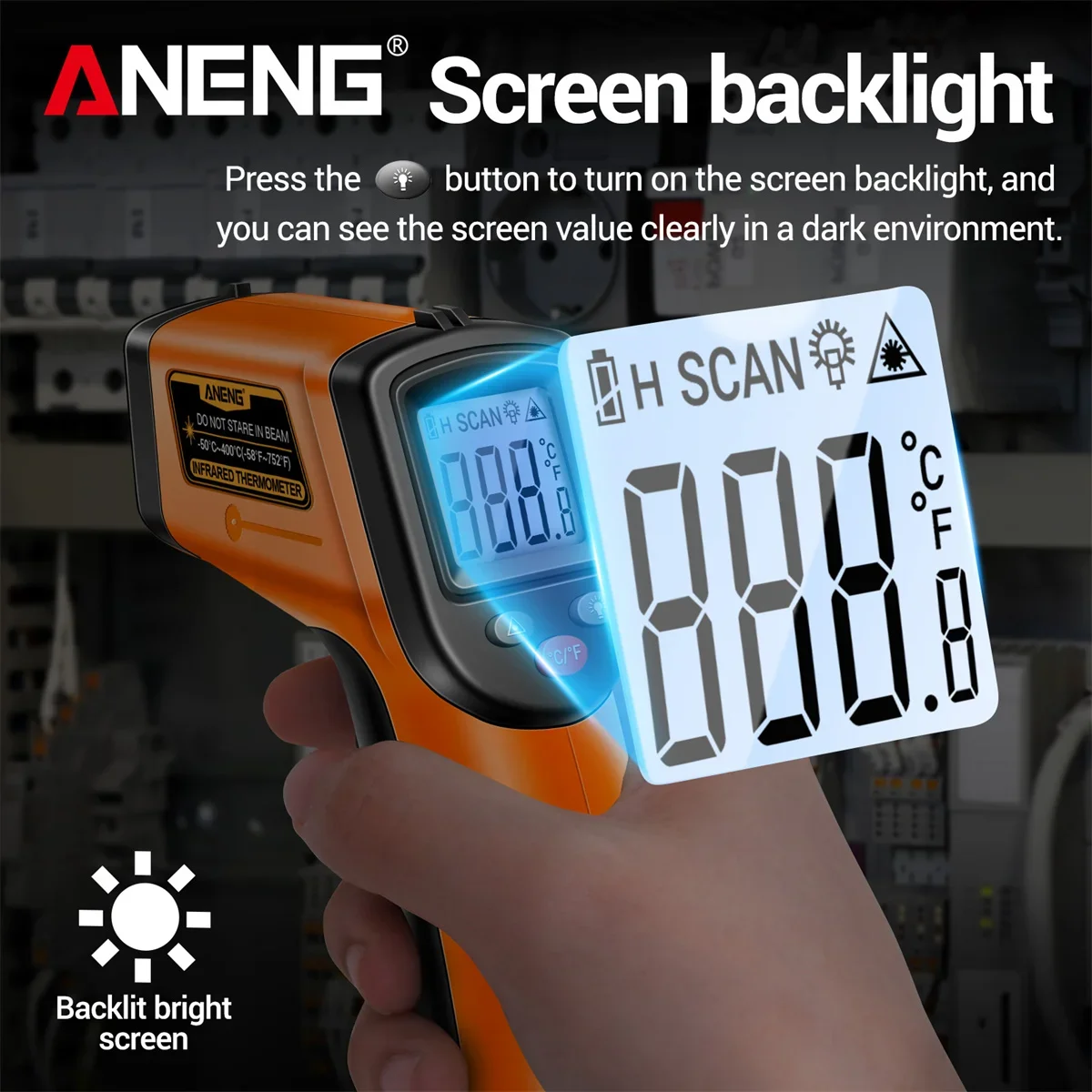 ANENG TH201 Infrared Thermometer Hygrometer Accurately Measure Temperature and Humidity Levels Infrared Electronic Handheld