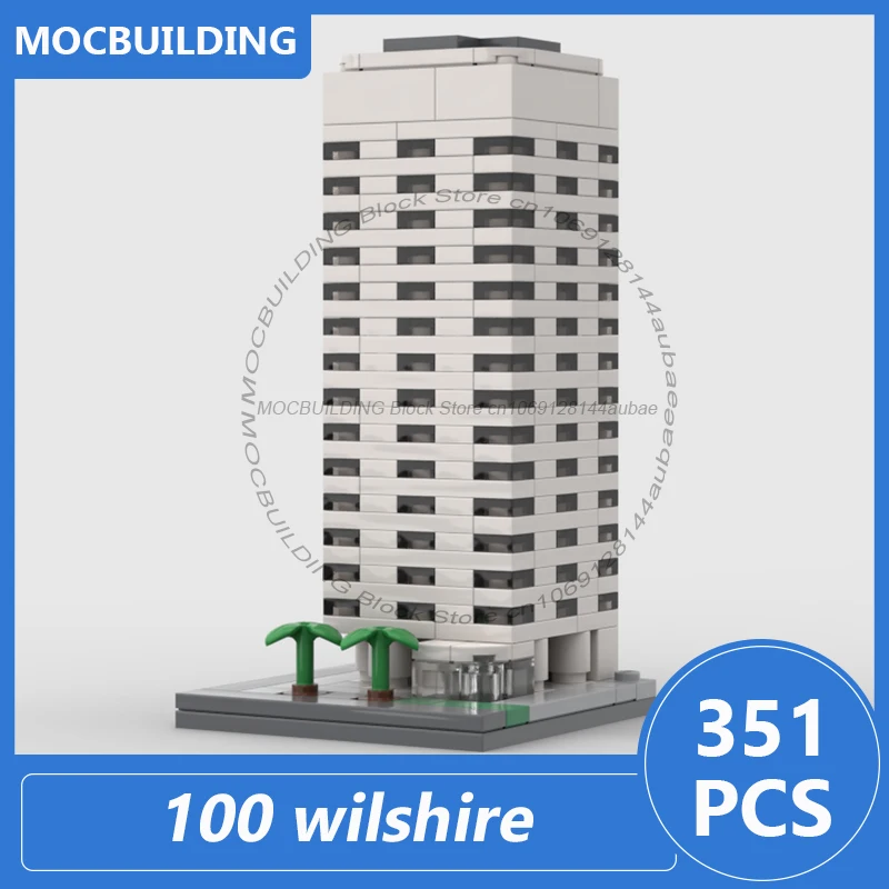 

100 модель Wilshire Architecture Moc, строительные блоки, сделай сам, сборка кирпичей, коллекция дисплеев, креативные образовательные игрушки, подарки, 351 шт.