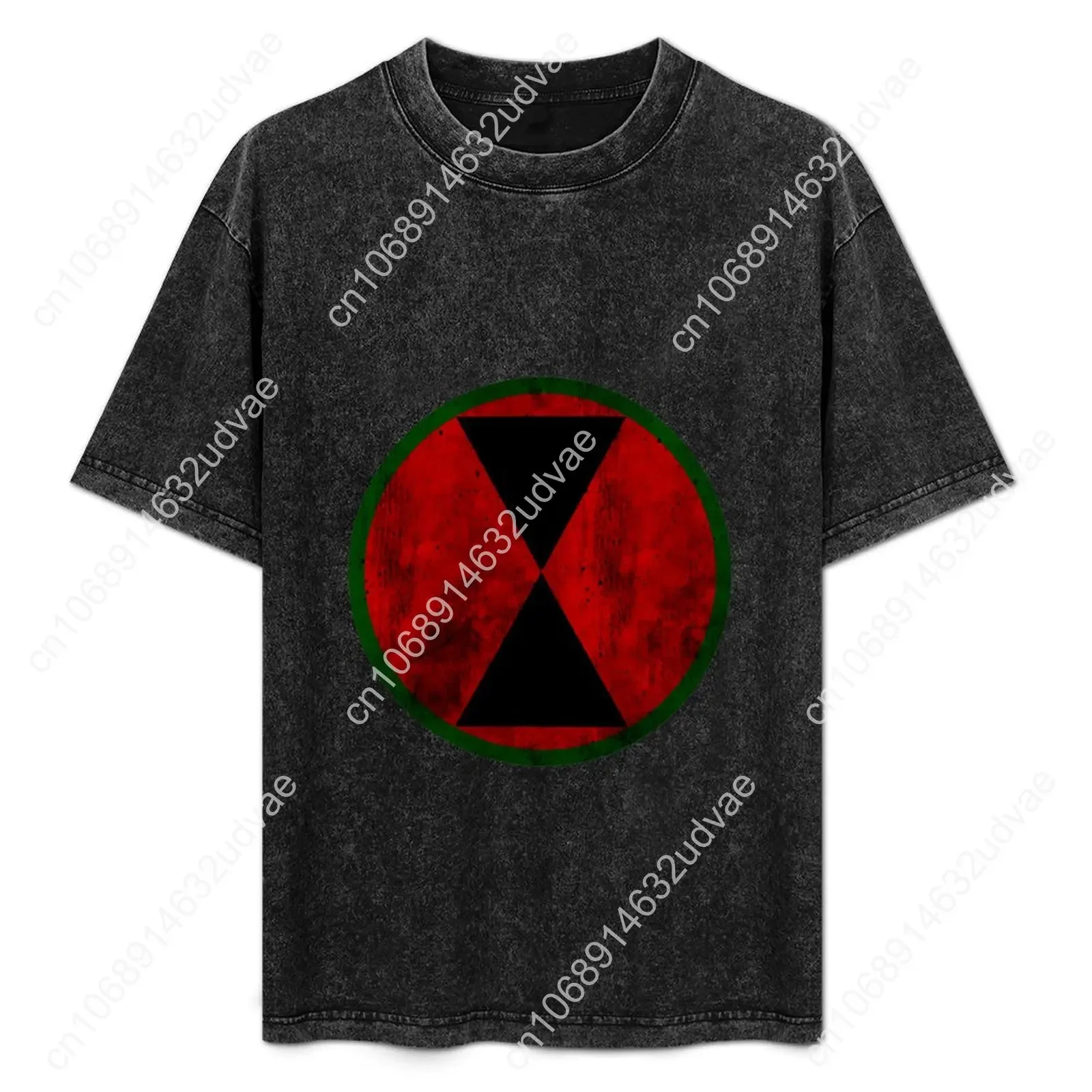 7th Infantry Division Retro T shirts mans womans Vintage Tshirt cotton Short sleeve T-shirt Custom tops Unisex clothes tshirt