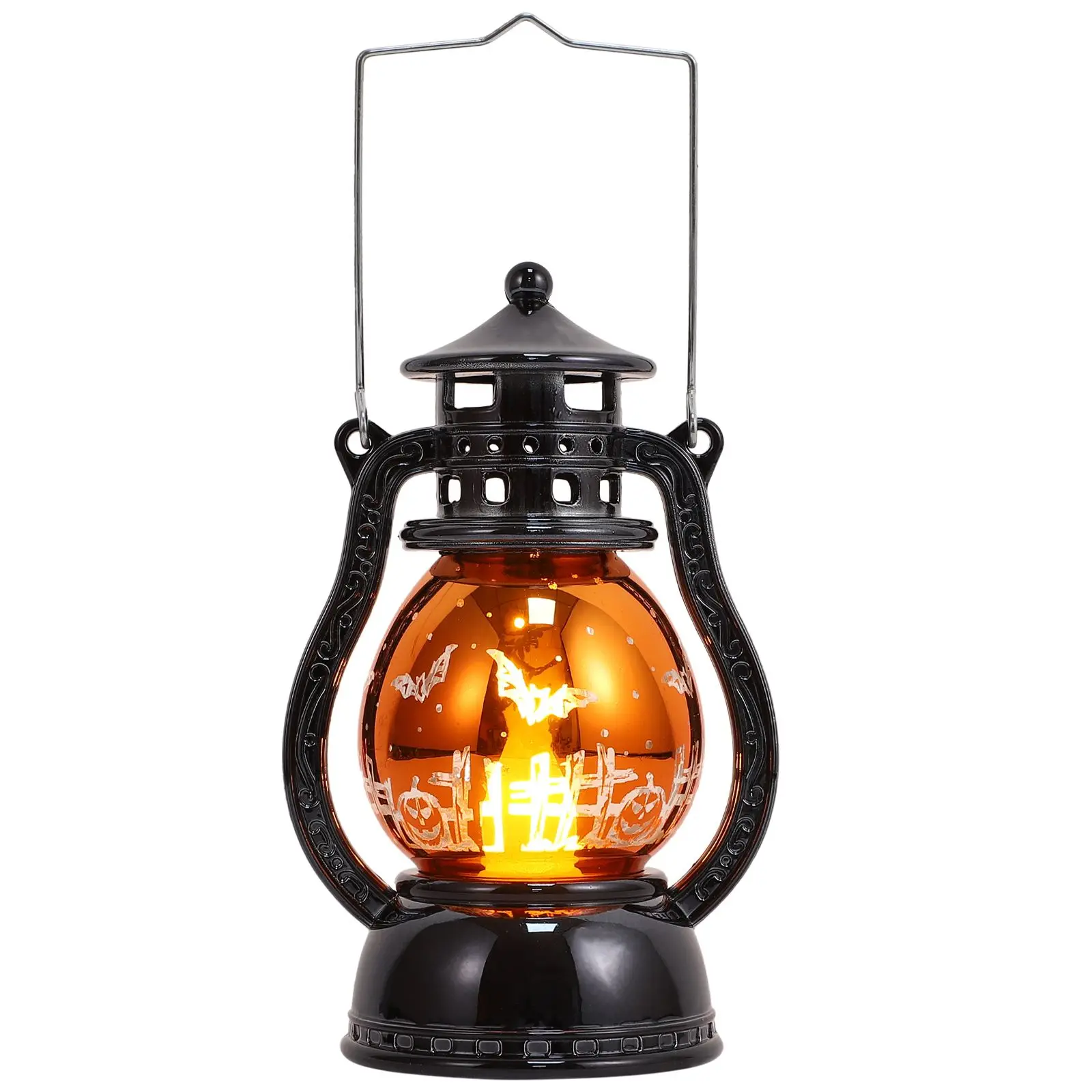 Halloween Decoration Simulation Oil Lamp Retro Lantern LED Electronic C le ange Light Party Accessory Home nament