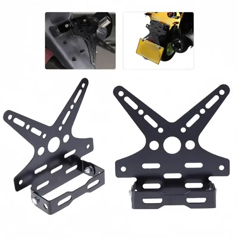 Registration Number Plate Cover Motorbike Parts Motorcycle License Plate Holder Universal Aluminum Adjustable Mount Bracket