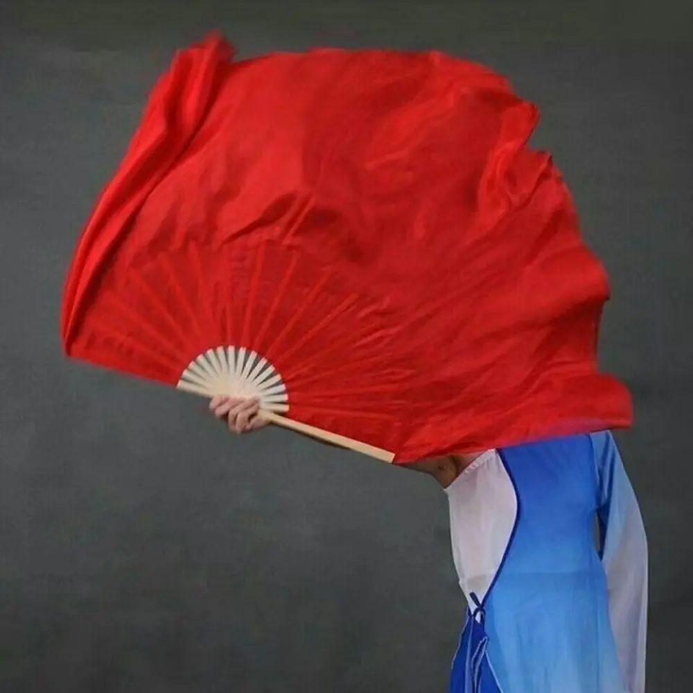 Éventail court chinois de danse du ventre en bambou de 31cm, demi-cercle en soie coloré pour enfants, 10/20cm, 10 Styles