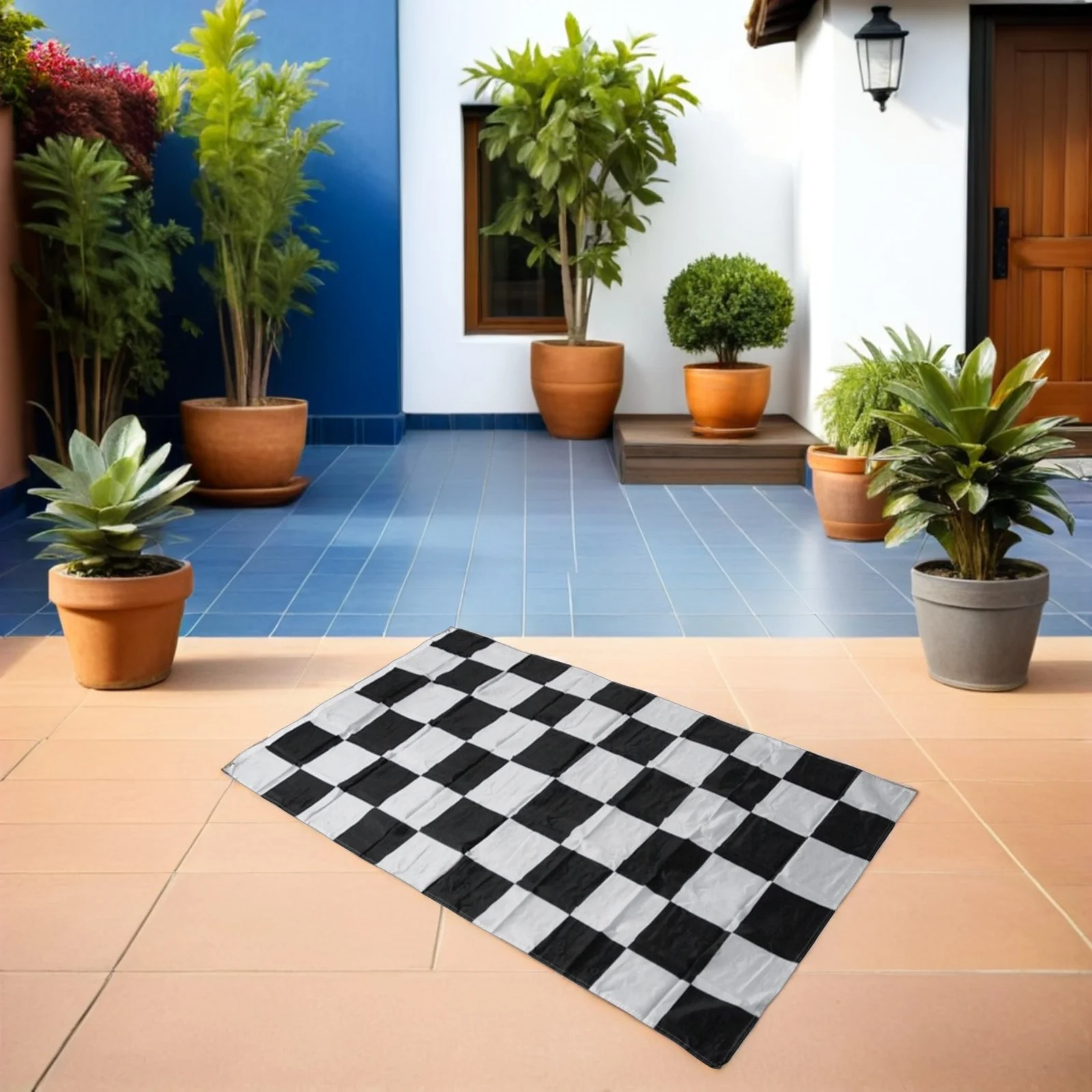 

2Pcs 39x24 Inch Black White Racing Flags High Visibility Checkered Pattern for Race Game Party Decoration Event Control Signal