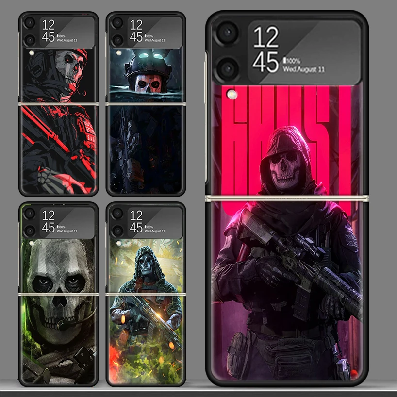 Call Of Game Duty 2 Phone Fold Case for Samsung Galaxy Z Flip 6 5 4 3 ZFlip6 Z Flip5 Flip6 Flip4 Flip3 5G Black Shell Cover Gala