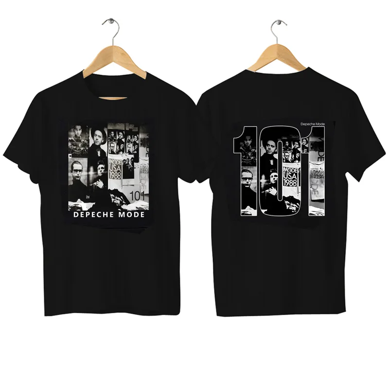 2024 British Band Depeche Cool Mode 101 Live Print  Men  Hip Hop Rock  Gothic Oversized  t shirts