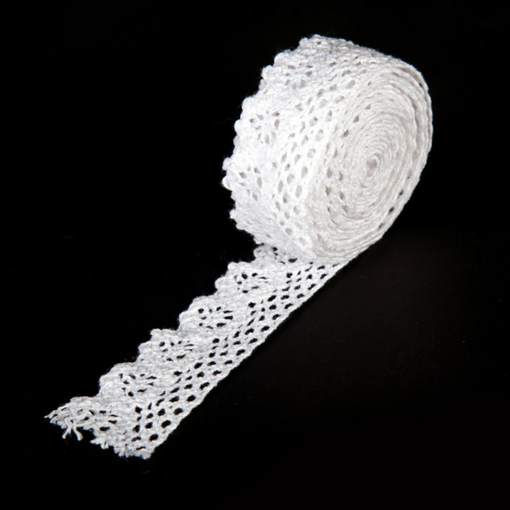 

5 Rolls Lace Trimming Cotton Durable 2.5cm for DIY Ribbon Handmade Ornaments Scrapbook Gift Wrapping Crafts Lace Trimming