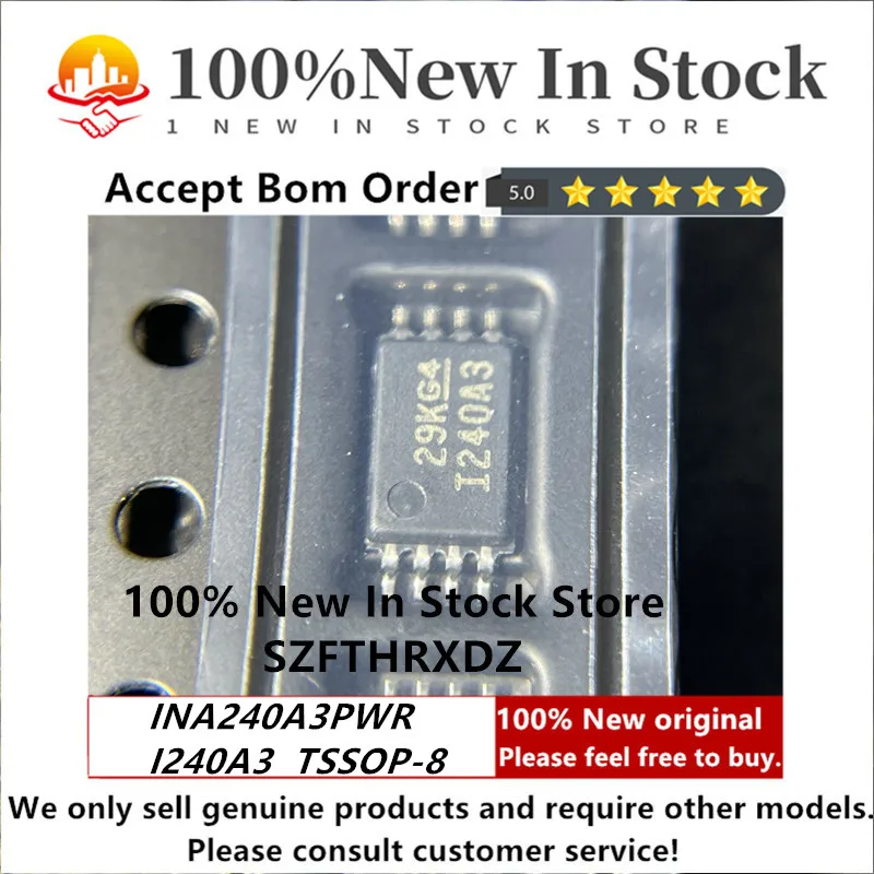 100% NEW ORIGINAL INA240A3PWR TSSOP10 I240A3 TSSOP-10 Current sensitive amplifier