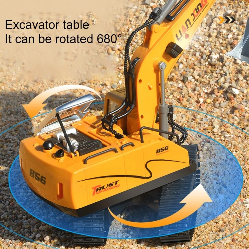 Remote Controlled Excavator Toy for Children 11 Channel 1:20 Remote Control Excavator Constructive Toy Tractor Digging