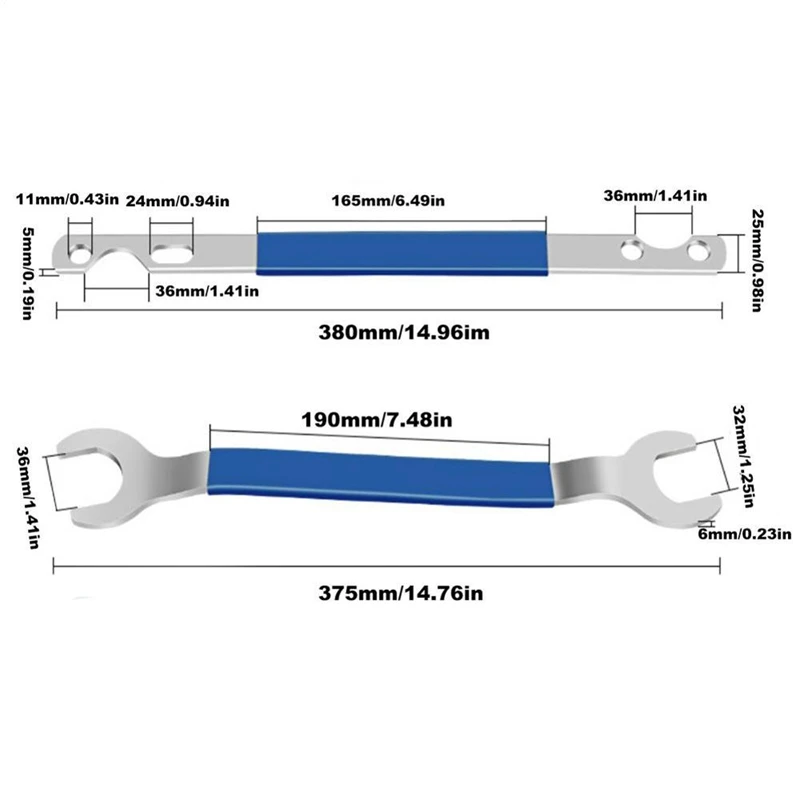 ABJI-Fan Clutch Tool 2X Portable Fan Clutch Removal Tool Wrench Fan Clutch Nut Wrench Clutch Holder Removal Tool