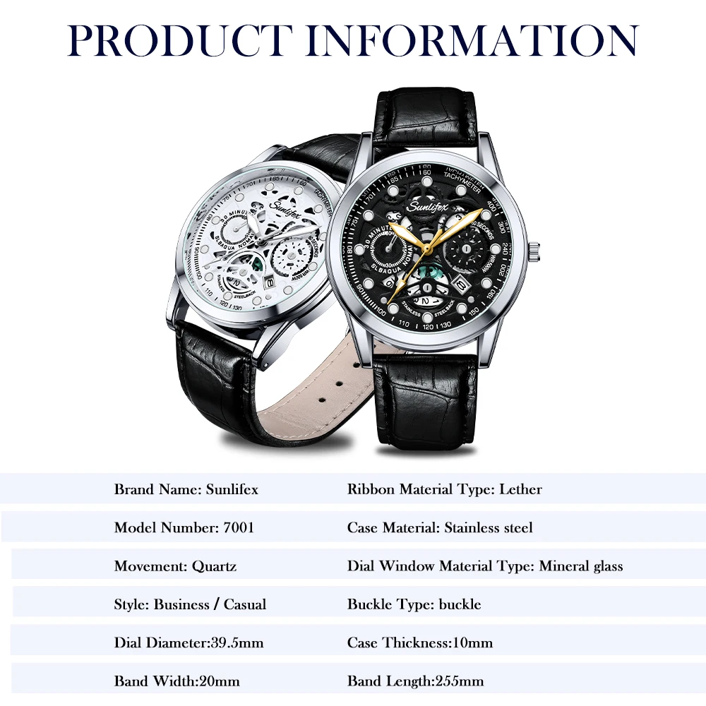Sunlifex Traditional Business Men's Watch Leisure Business Quartz Watch