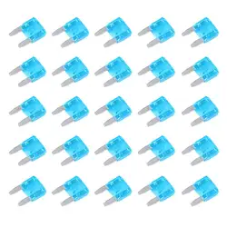 25Pcs 10 Amp Mini Car Fuses Plug Play Automotive Replacement Zinc Alloy Safety Wire Vehicles Safety Wire Terminals