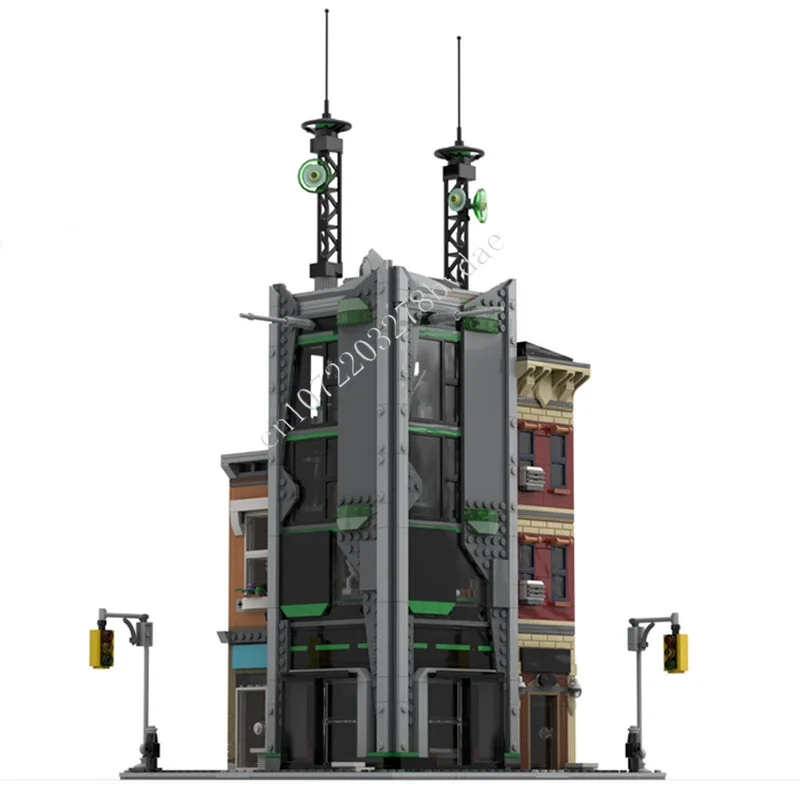 

1809PCS Oscorp Tower MOC streetview Holiday Puzzles Set Architecture Creative Assembly Christmas Birthday Toy Gift for Adult Age