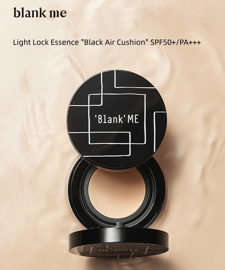 

With Refills! BlankMe Light Lock Essence Black Box Air Cushion Foundation Cream Makeup Base Moisturizing Foundation For Dry Skin