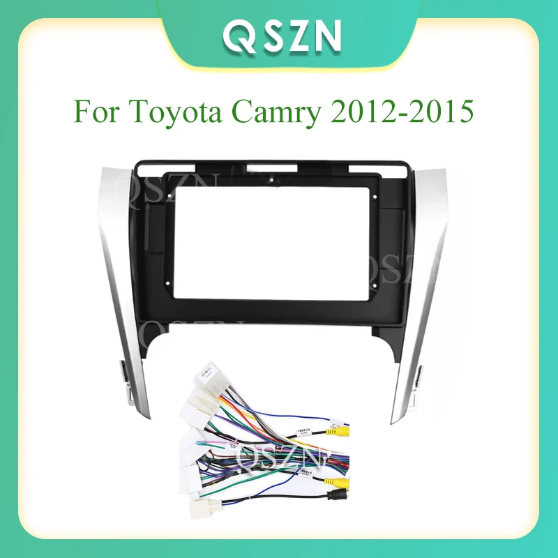 

QSZN Car Accessoires 2 Din 10.1 Inch Radio Fascia DVD GPS MP5 Panel Frame For Toyota Camry 2012-2015