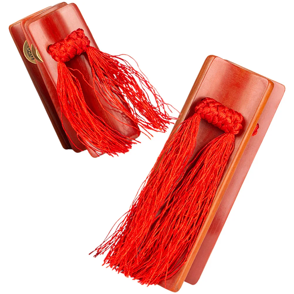 

Bamboo Kuaiban Clappers Red Color Durable Material Chinese Castanet Allegros Percussion Instrument Stage