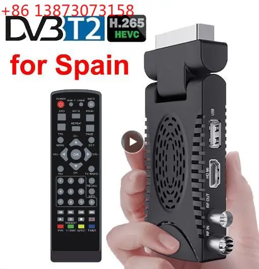 Приемник DVB-T2 H.265 1080P HD для цифрового эфирного телевидения с интерфейсом Scart, пультом дистанционного управления 2 в 1, для стран ЕС.