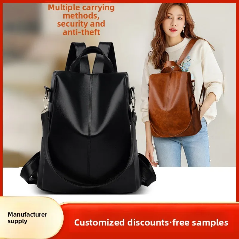 

Backpack Vintage Women's Casual Large Capacity PU Commuter Women's Bag