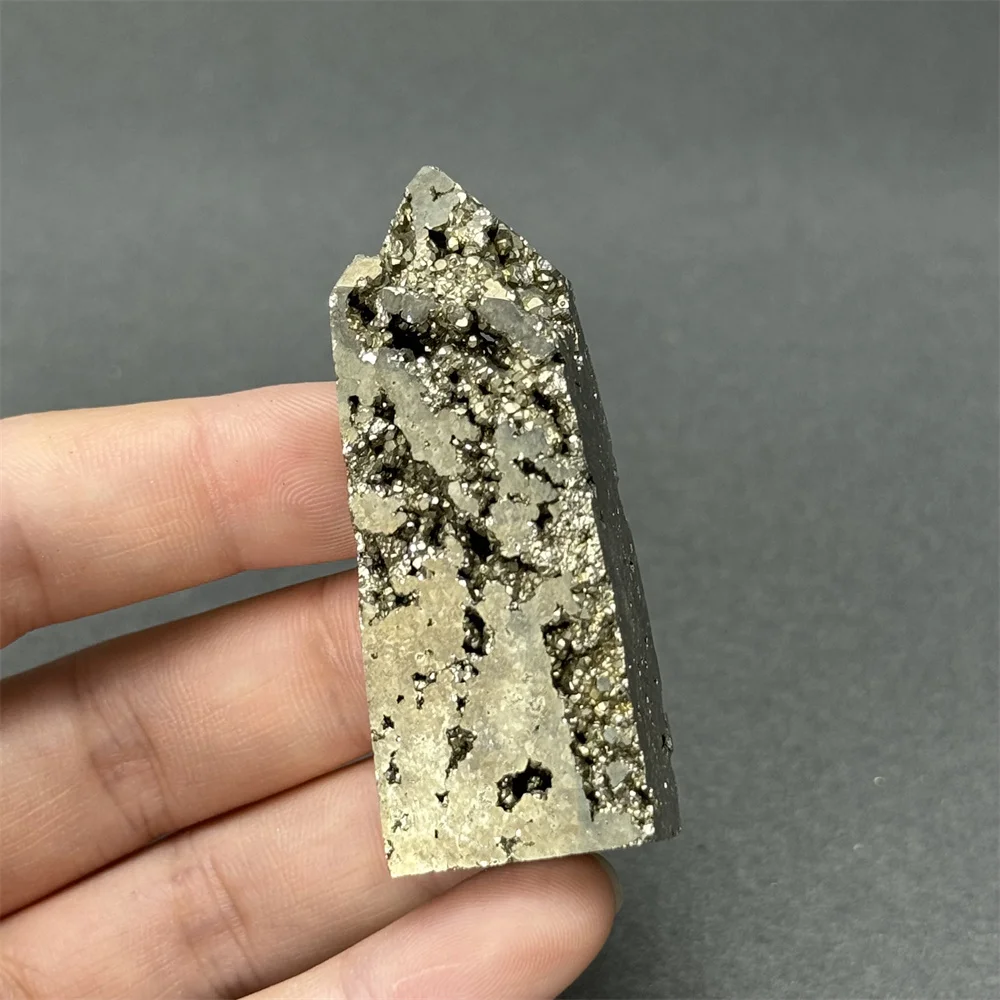 

Natural High Quality Chalcopyrite Obelisk Reiki Healing Energy Meditation Wand Home Wealth Gathering Decoration Gift