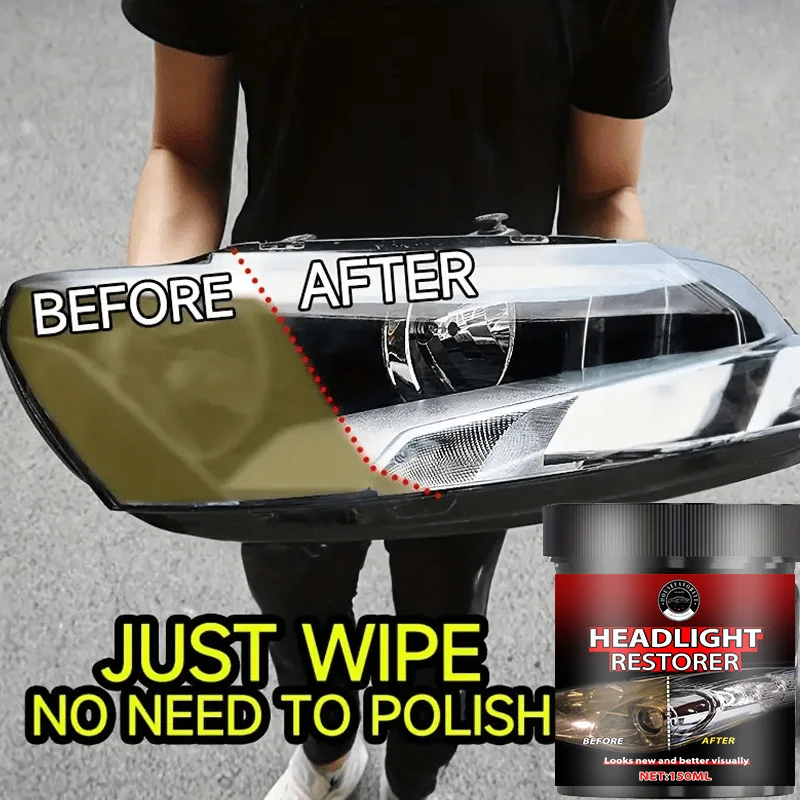 Universal car headlight repair kit made of PVC material  Removes yellowing and aging  serves as a renovation repair paste