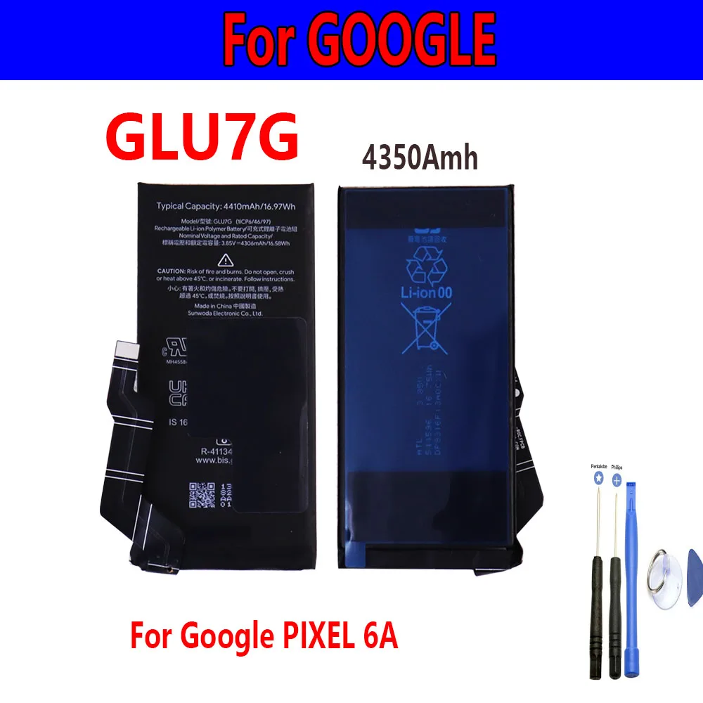 

Горячие продажи оригинальных аккумуляторов GLU7G 4350 мАч для HTC Google Pixel 6A, аккумулятор для телефона + бесплатный инструмент