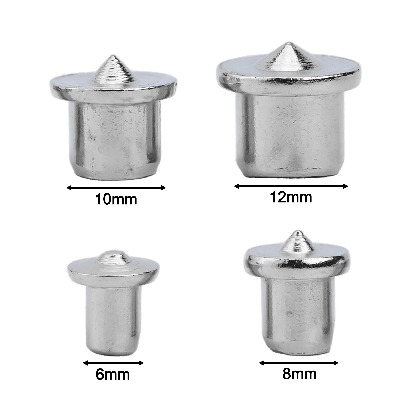 2022 Wood Dowel Wood Pin Locators 6/8/10/12mm Centring Point Kit For Solid Wooden Silver Workshop For Woodwork