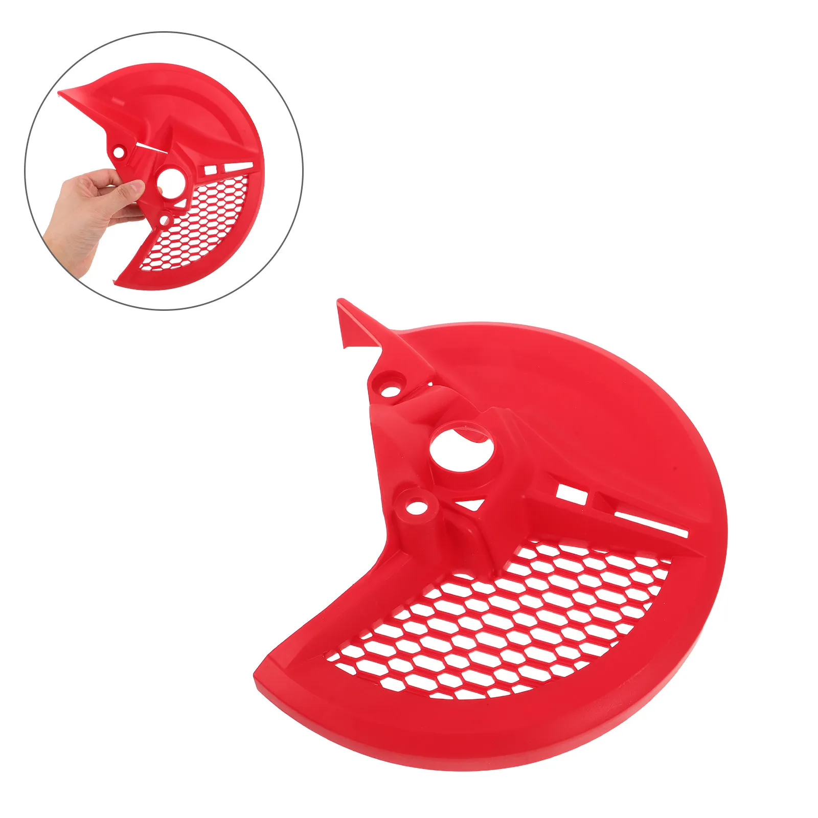 Front Brake Rotor Cover for Motorcycle - PP Disc Guard Protector Against Stones Debris Extends Lifespan Modern Aesthetic Disc