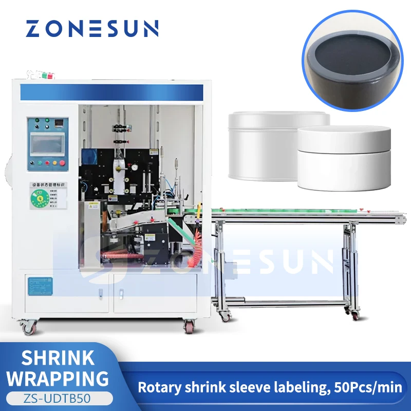 Zonesun ZS-UDTB50 Shrink Sleeve Label Applicator Rotary Shrink Sleeve Labeling Machine Sleeving Machine Shrink Labeler