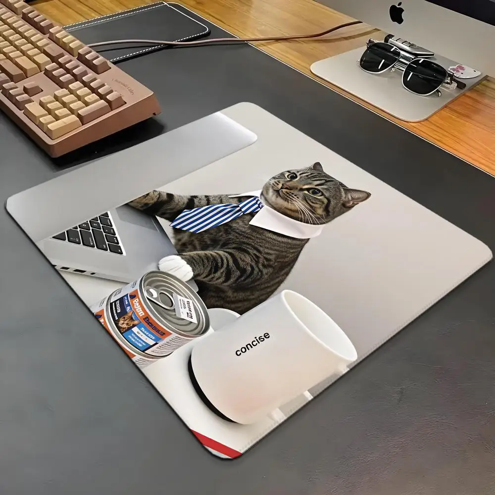 Worker Cute Cat Small Mouse Pad Gaming Laptops Mousepad Gamer Carpet Keyboard Mat Desk Protector Anime Cartoon Mousepads